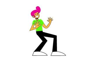 2d animated people funny dancing video