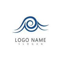 Sea wave logo vector business element and symbol