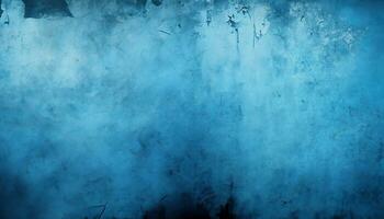 Textured blue grunge wall texture background, backdrop pattern photo