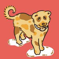 A cute dog with brown spots vector