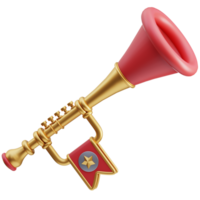 trompeta carnaval 3d ilustración png
