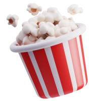 Popcorn carnival 3D Illustration png