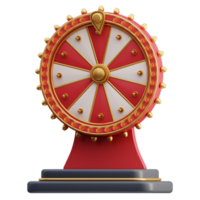 Fortune Wheel carnival 3D Illustration png