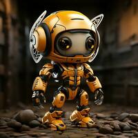 AI generated 3d Robot cartoon bee photo