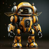 AI generated 3d Robot cartoon bee photo