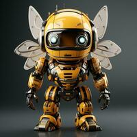 AI generated 3d Robot cartoon bee photo