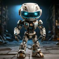 AI generated 3d Robot cartoon boxer photo