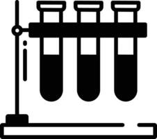 Microscope glyph and line vector illustration