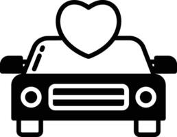 Car glyph and line vector illustration