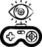 gamepad hand drawn vector illustration