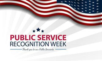 Happy Public Service Recognition Week Background Vector Illustration