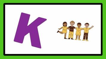 letter K. abc alphabet Learning animate Kids education video