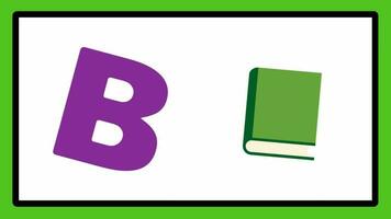 brief b. abc alfabet aan het leren animeren kinderen onderwijs video