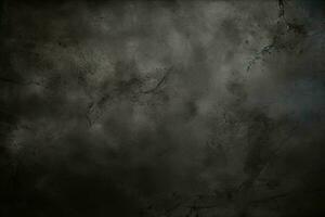 AI generated Grunge dark black textured concrete wall background AI Generated photo