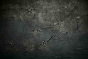 AI generated Grunge dark black textured concrete wall background AI Generated photo