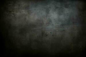 AI generated Grunge dark black textured concrete wall background AI Generated photo