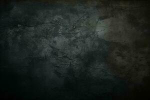 AI generated Grunge dark black textured concrete wall background AI Generated photo