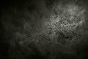 AI generated Grunge dark black textured concrete wall background AI Generated photo