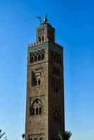 the person tower in marrakech, morocco photo