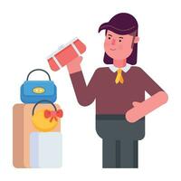 Trendy Bag Seller vector