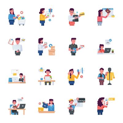 Handy Pack of Ecommerce Flat Characters