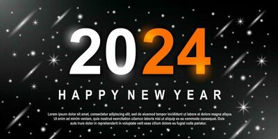 2024 Happy New Year Background Design. Greeting Cards, Banners, Posters. Vector Illustrations.