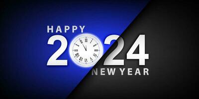 2024 Happy New Year Background Design. Greeting Cards, Banners, Posters. Vector Illustrations.