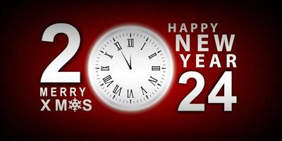 2024 Happy New Year Background Design. Greeting Cards, Banners, Posters. Vector Illustrations.