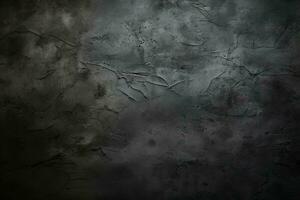 AI generated Grunge dark black textured concrete wall background AI Generated photo