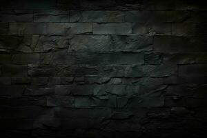 AI generated Grunge dark black textured concrete wall background AI Generated photo