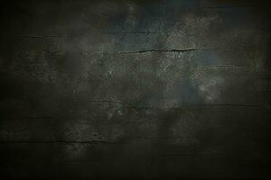 AI generated Grunge dark black textured concrete wall background AI Generated photo