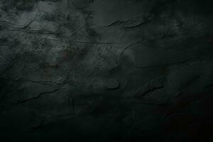 AI generated Grunge dark black textured concrete wall background AI Generated photo