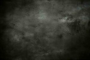 AI generated Grunge dark black textured concrete wall background AI Generated photo