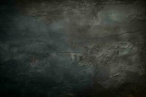 AI generated Grunge dark black textured concrete wall background AI Generated photo