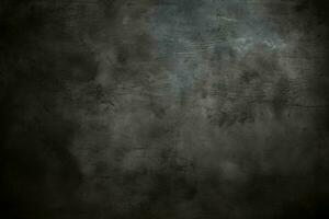 AI generated Grunge dark black textured concrete wall background AI Generated photo