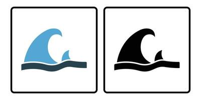 ola icono. icono relacionado a mar. sólido icono estilo, dúo tono. sencillo vector diseño editable