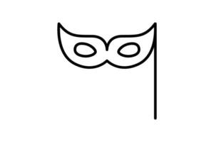 eye mask icon. icon related to party. line icon style. simple vector design editable