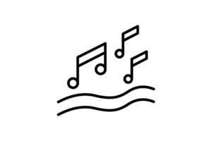 music note icon. icon related to party. line icon style. simple vector design editable