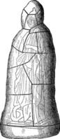 molde estatua aislado en blanco, Clásico grabado vector