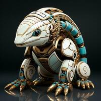 AI generated 3d robot pangolin photo