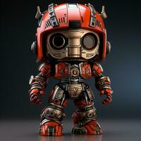 AI generated 3d robot samurai photo