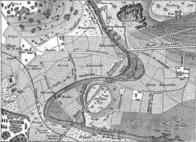 Topographical Map, vintage engraving vector