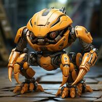 AI generated 3d robot scorpion photo