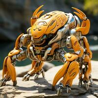 AI generated 3d robot scorpion photo