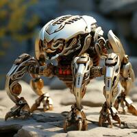 AI generated 3d robot scorpion photo