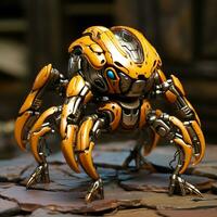AI generated 3d robot scorpion photo