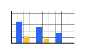 Animé bar graphique affaires rapport avec alpha canal video