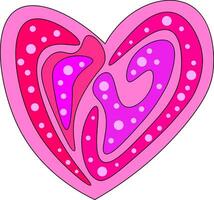 The different shades of pink heart vector or color illustration