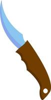 un color marrón hoja de navaja cuchillo navaja vector o color ilustración