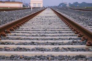 bhanga ferrocarril unión pista en Bangladesh foto